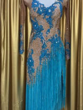 1802 blue latin
size 4-6  $1150.00